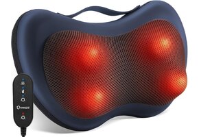 Shiatsu Nekmassageapparaat met Warmte | 3D Roterende Kopper | Ontspanning