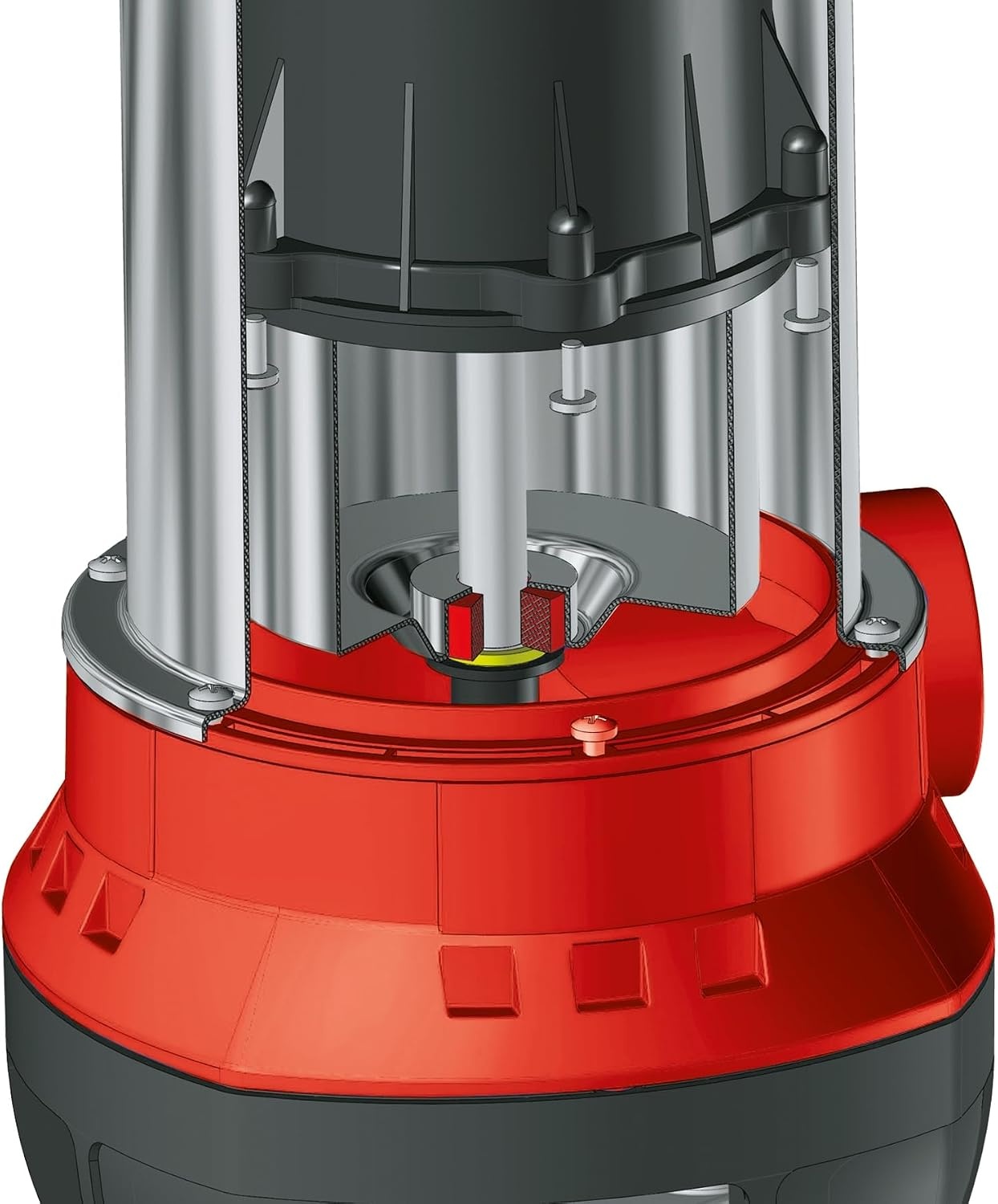 Einhell GC-DP 7835 vuilwaterpomp (rood, 780W, Ø35 mm vreemde voorwerpen, 15.700 l/h, vlotterschakelaar, draaggreep, kabelopwikkeling, universele aansluiting), rood