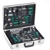 Brüder Mannesmann M29075 Gereedschapsset, 108-Delig, Aluminium Gereedschapskoffer, Groen/Zilver