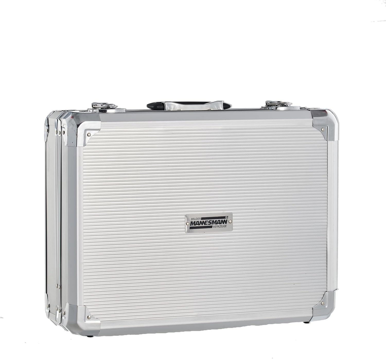 Brüder Mannesmann M29075 Gereedschapsset, 108-Delig, Aluminium Gereedschapskoffer, Groen/Zilver