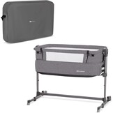 Kinderkraft Bijzetbed NESTE UP, Co-sleeper 2 in 1, Aanschuifwieg voor Baby, In Hoogte Verstelbaar Babybed, met Matras, Beige