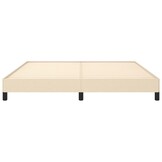 vidaXL Bedframe zonder matras stof crèmekleurig 160x200 cm