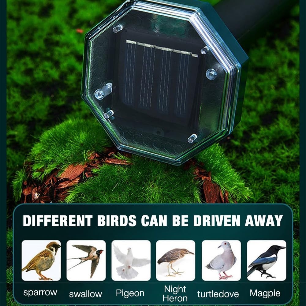 Zonnewering tegen mol, 6 stuks op zonne-energie, muizen, repeller, voor buiten, zonder gevaar voor dieren, voor tuin, gazon buiten, voor taupe, veldmuis, slang