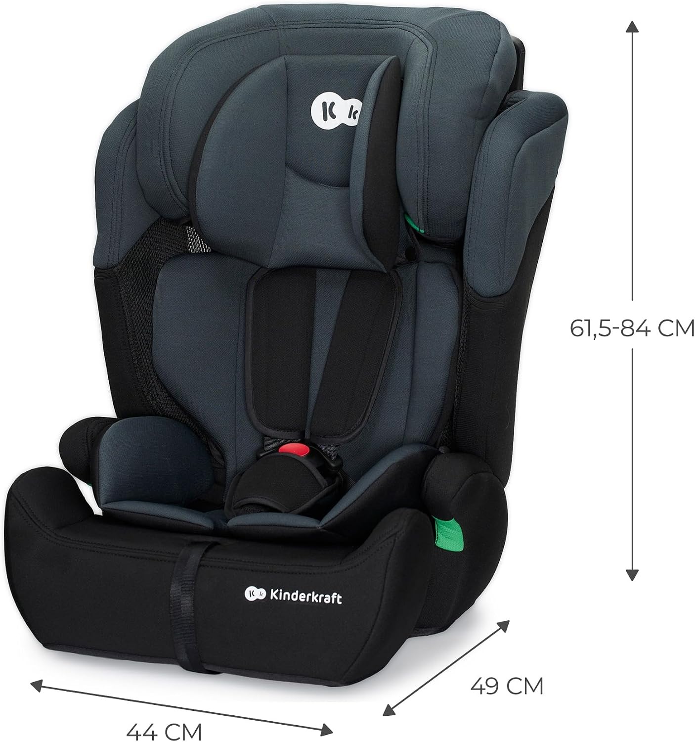 Kinderkraft COMFORT UP I-SIZE 76-150 cm Autostoeltje 9-36 kg, afstelbare hoofdsteun, veiligheidssystemen, Diepe zitting, Eenvoudig te reinigen, Groep 1/2/3, tot 12 jaar, zwart