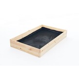 Moestuinbak - kweekbak - 140x80x18 cm - hout - met gronddoek