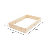 Moestuinbak - kweekbak - 140x80x18 cm - hout - met gronddoek