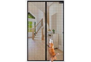 Vliegengaas Hordeur Zwart 85x210cm - 48% Korting!