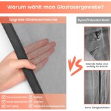 Vlamvertragend vliegengaas, balkondeur, magnetisch, glasvezelmateriaal, 85 x 210 cm, sterkere magneten, vliegengaas, deur, vliegengaas, zonder boren, insectenhor voor balkondeur/terrasdeur, zwart