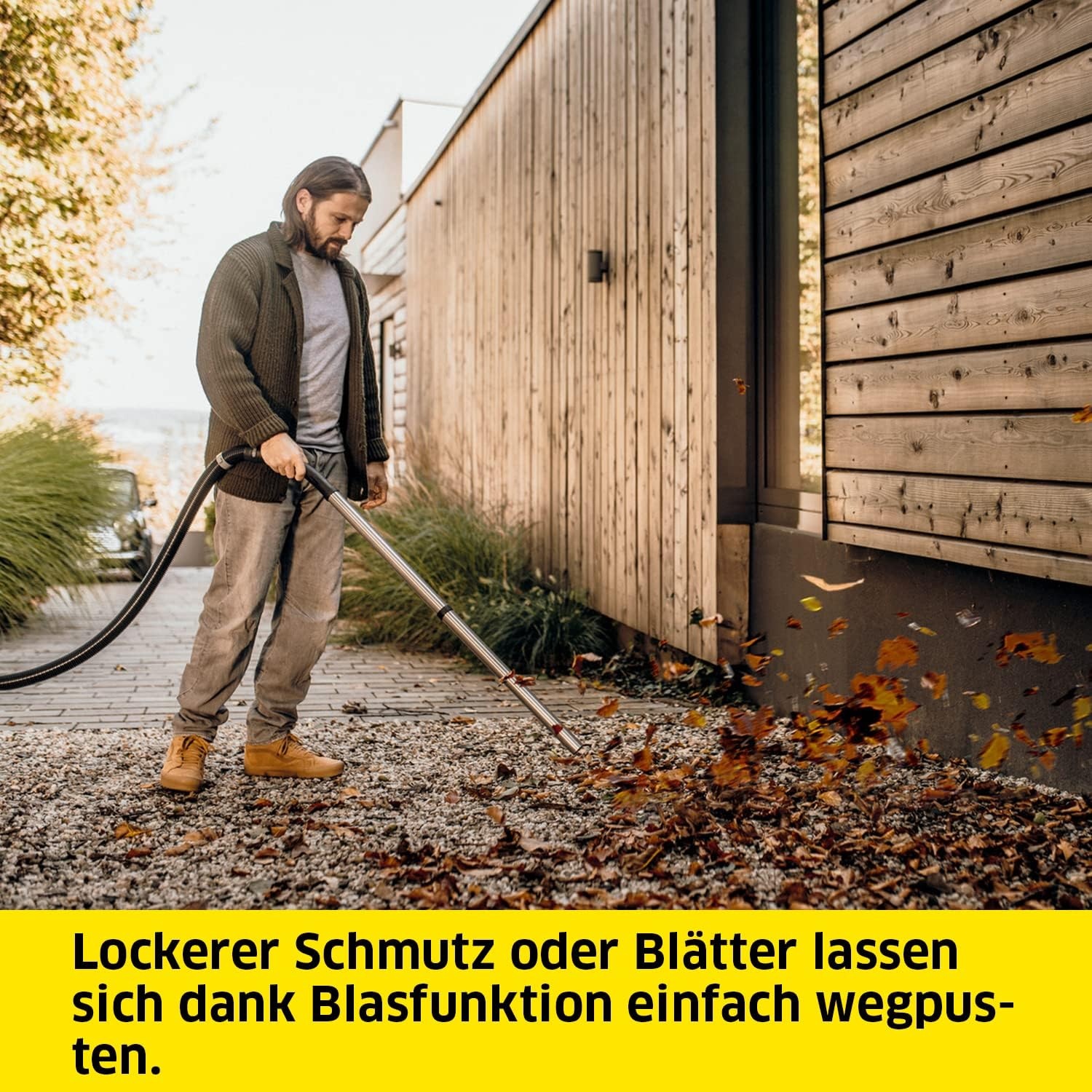 Kärcher nat-/droogzuiger WD 2 Plus V-12/4/18/C, inclusief patroonfilter, vliesfilterzak, 1.000 W, kunststof container: 12 l, zuigslang: 1,8 m, blaasfunctie, vloer- en spleetmondstuk, zwart, geel