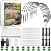 Moestuin Tunnelset 3x15 meter - 30 Bogen - Insectennet voor Planten en Groenten