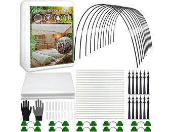 Moestuin Tunnelset 3x15 meter - 30 Bogen - Insectennet voor Planten en Groenten