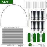 Moestuin Tunnelset 3x15 meter - 30 Bogen - Insectennet voor Planten en Groenten