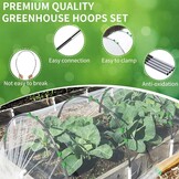 Moestuin Tunnelset 3x15 meter - 30 Bogen - Insectennet voor Planten en Groenten