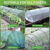 Moestuin Tunnelset 3x15 meter - 30 Bogen - Insectennet voor Planten en Groenten