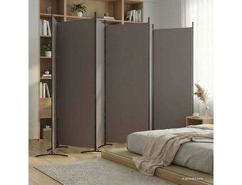 vidaXL Kamerscherm met 6 panelen 520x180 cm stof antracietkleurig
