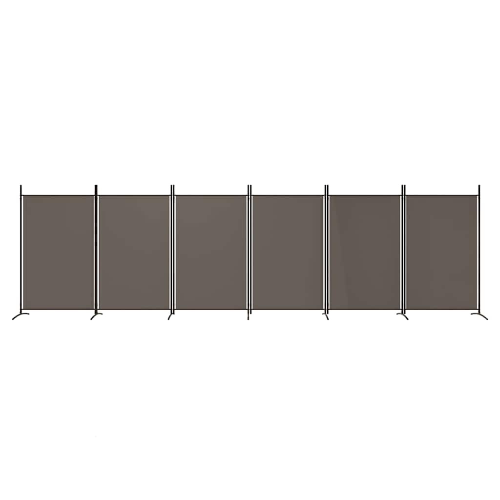 vidaXL Kamerscherm met 6 panelen 520x180 cm stof antracietkleurig