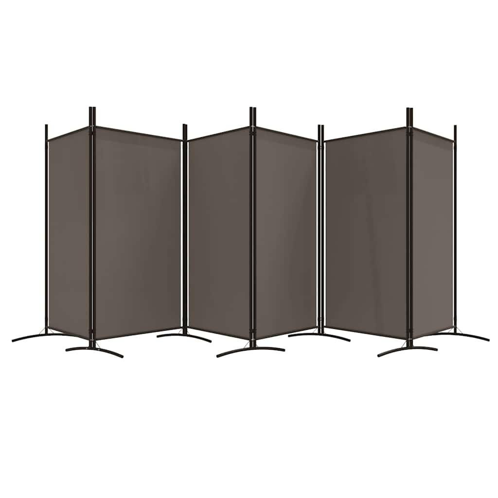 vidaXL Kamerscherm met 6 panelen 520x180 cm stof antracietkleurig