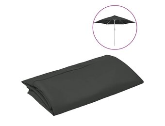 vidaXL Vervangingsdoek voor parasol 300 cm antracietkleurig