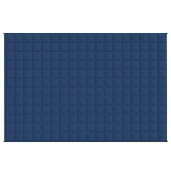 vidaXL Verzwaringsdeken 135x200 cm 10 kg stof blauw