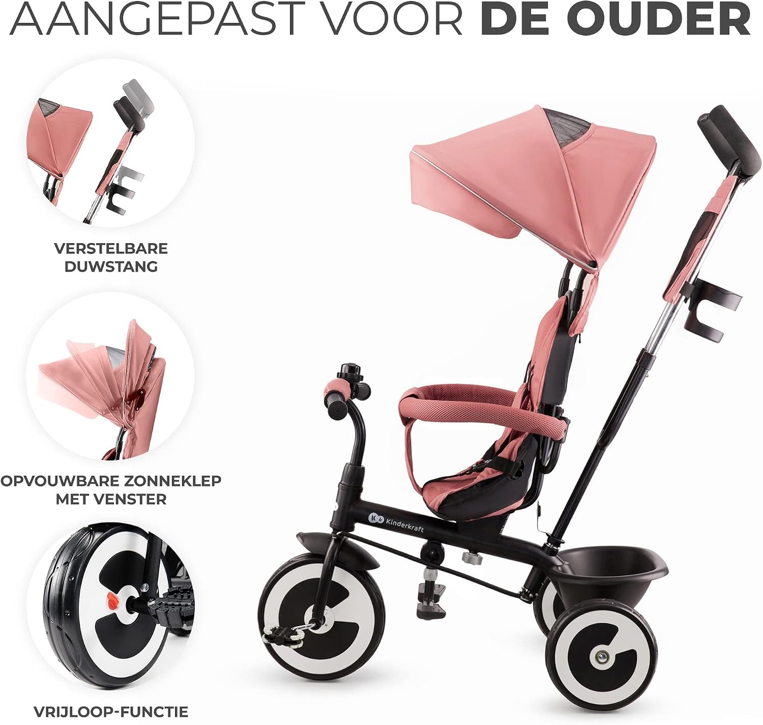 Kinderkraft Loopfiets Aston Roze