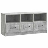 vidaXL TV-kast met lade Betongrijs 102 x 34,5 x 47 cm Bewerkt hout