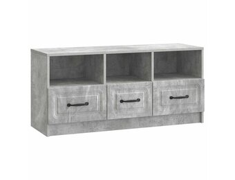 vidaXL TV-kast met lade Betongrijs 102 x 34,5 x 47 cm Bewerkt hout