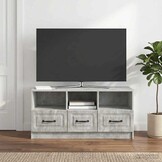 vidaXL TV-kast met lade Betongrijs 102 x 34,5 x 47 cm Bewerkt hout