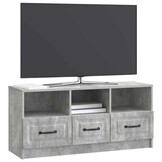 vidaXL TV-kast met lade Betongrijs 102 x 34,5 x 47 cm Bewerkt hout