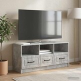 vidaXL TV-kast met lade Betongrijs 102 x 34,5 x 47 cm Bewerkt hout