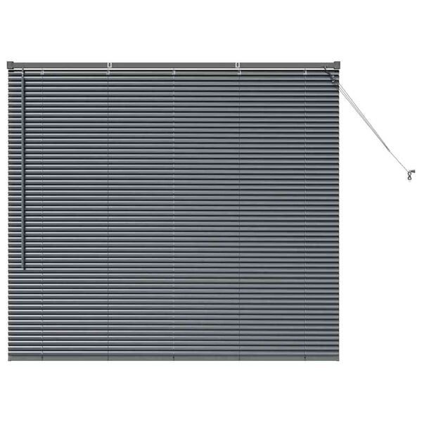 vidaXL Venetiaanse jaloezie Donkergrijs 130 x 145 cm 25 mm Aluminium