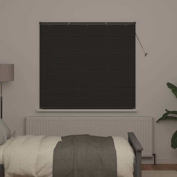 vidaXL Venetiaanse jaloezie Donkergrijs 130 x 145 cm 25 mm Aluminium