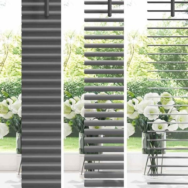 vidaXL Venetiaanse jaloezie Donkergrijs 130 x 145 cm 25 mm Aluminium