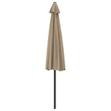 vidaXL Balkonparasol half met aluminium paal 300x155 cm taupe