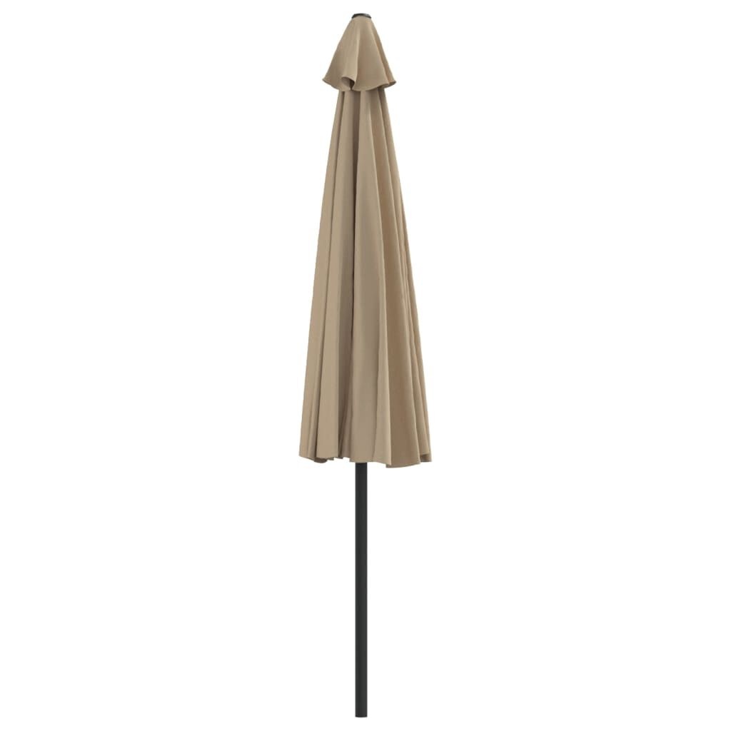 VidaXL Halve Balkonparasol Taupe 300x155 cm met Aluminium Paal - 58% Korting
