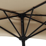 vidaXL Balkonparasol half met aluminium paal 300x155 cm taupe