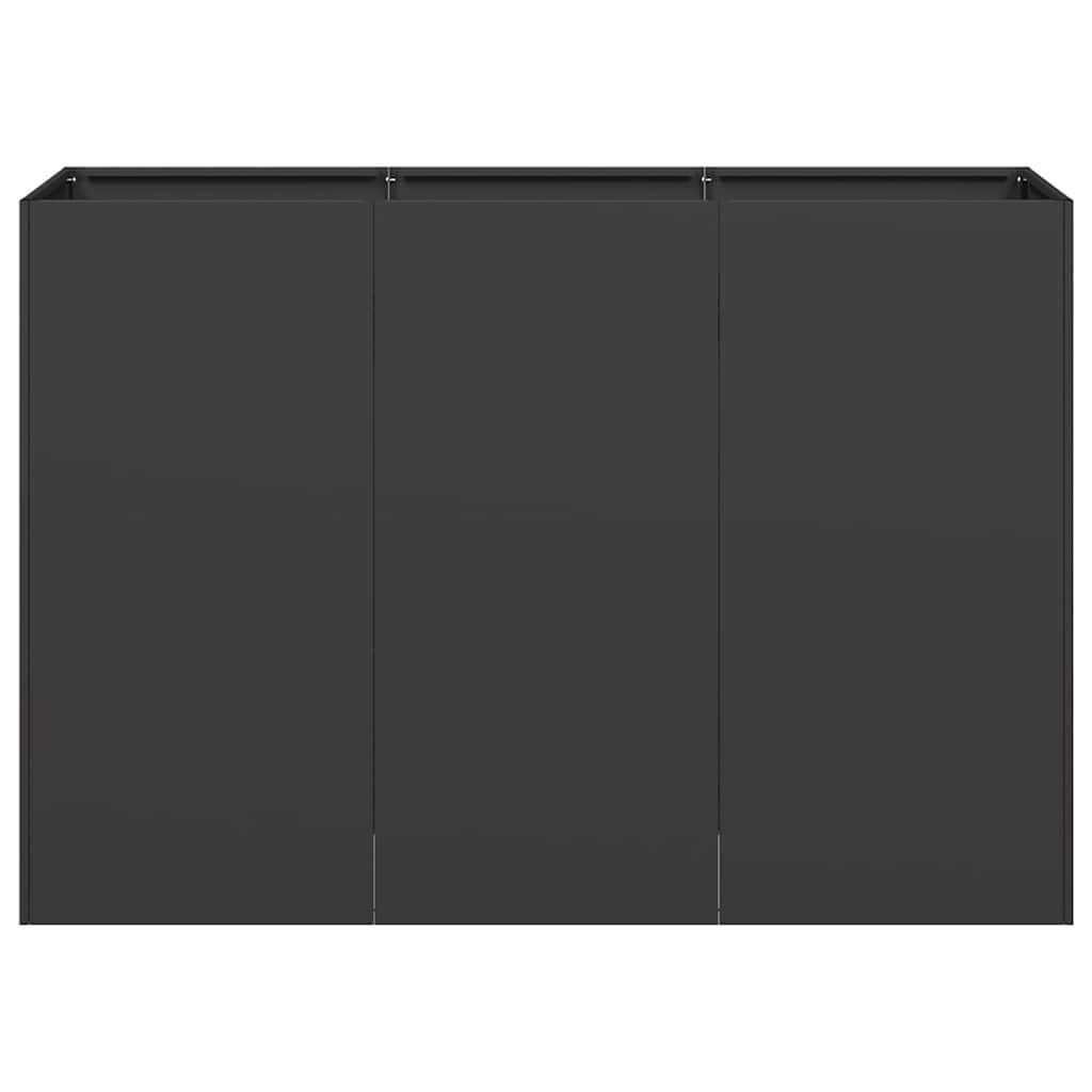 vidaXL Plantenbak 120x40x80 cm koudgewalst staal zwart
