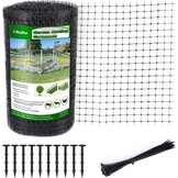 Ohuhu Vogelnet Tuinnet 2m x 30m - Zwart - Inclusief Kabelbinders en Grondpennen
