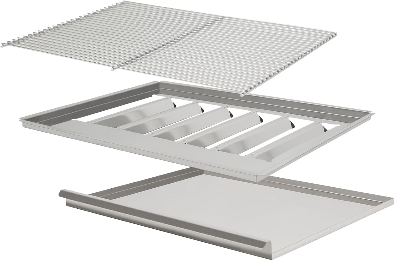 WELL GRILL RVS Gasbarbecue Vervangingsset 60 x 48 cm voor 3-Branders