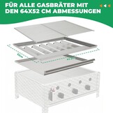 WELL GRILL RVS Gasbarbecue Vervangingsset 60 x 48 cm voor 3-Branders