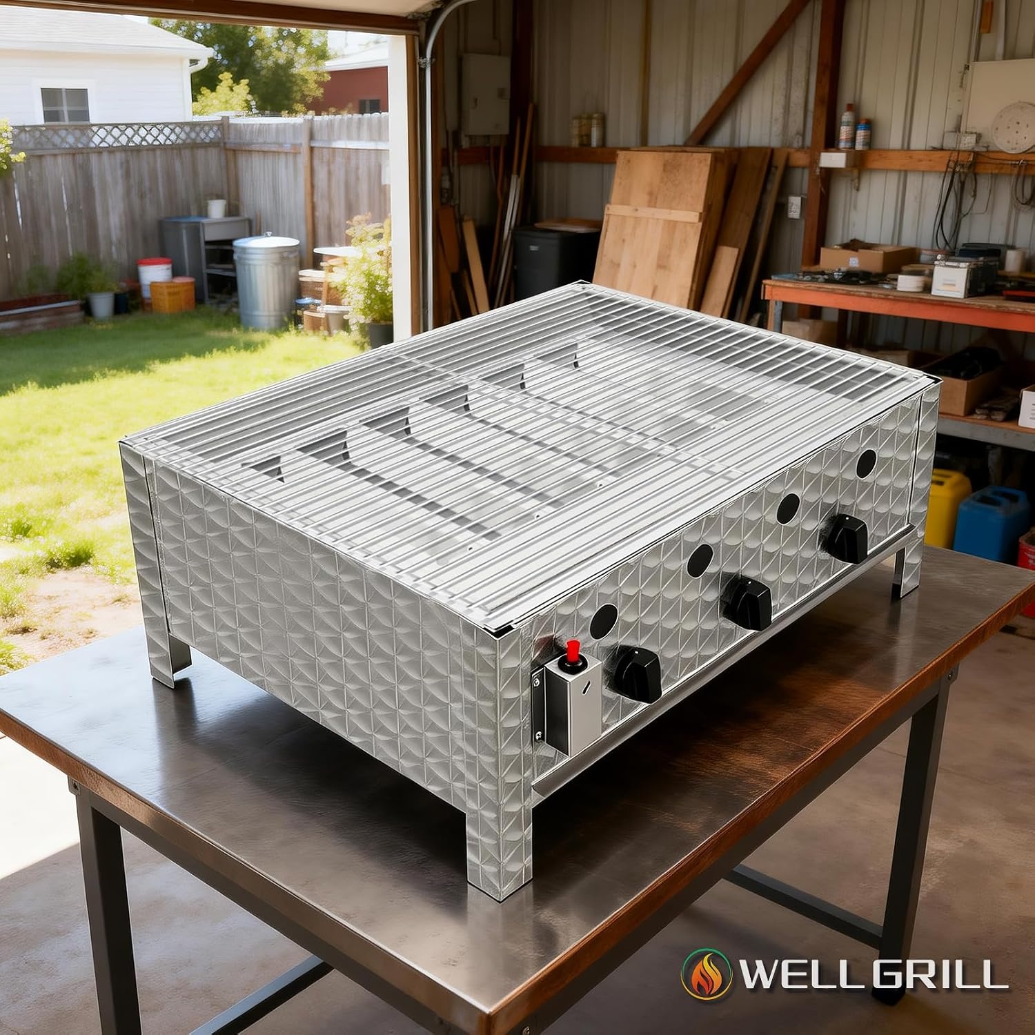 WELL GRILL RVS Gasbarbecue Vervangingsset 60 x 48 cm voor 3-Branders