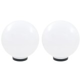 vidaXL LED-bollampen 2 st rond 30 cm PMMA