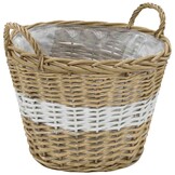 vidaXL Plantenbakken verhoogd 4 st wicker met PE-voering