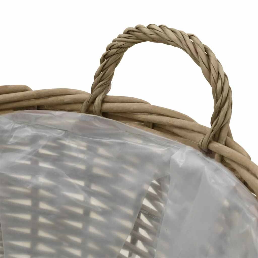 vidaXL Plantenbakken verhoogd 4 st wicker met PE-voering