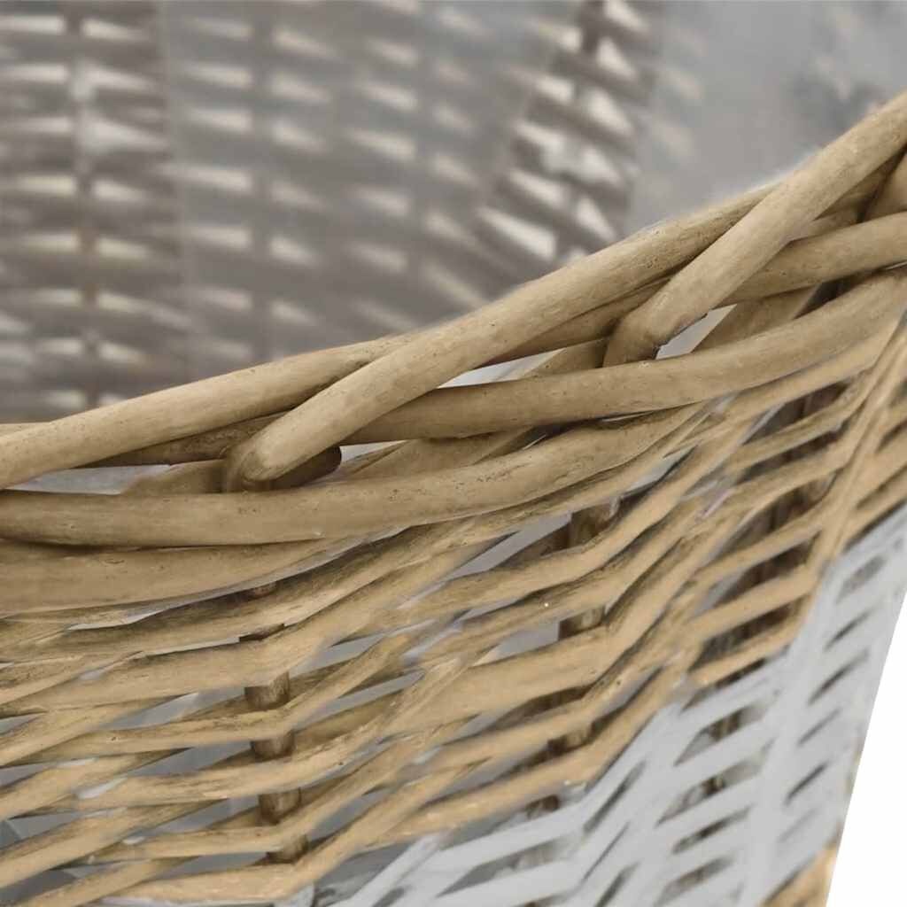 vidaXL Plantenbakken verhoogd 4 st wicker met PE-voering