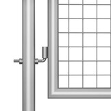 vidaXL Tuinpoort gegalvaniseerd staal 105x100 cm zilver