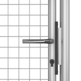 vidaXL Tuinpoort gegalvaniseerd staal 105x100 cm zilver