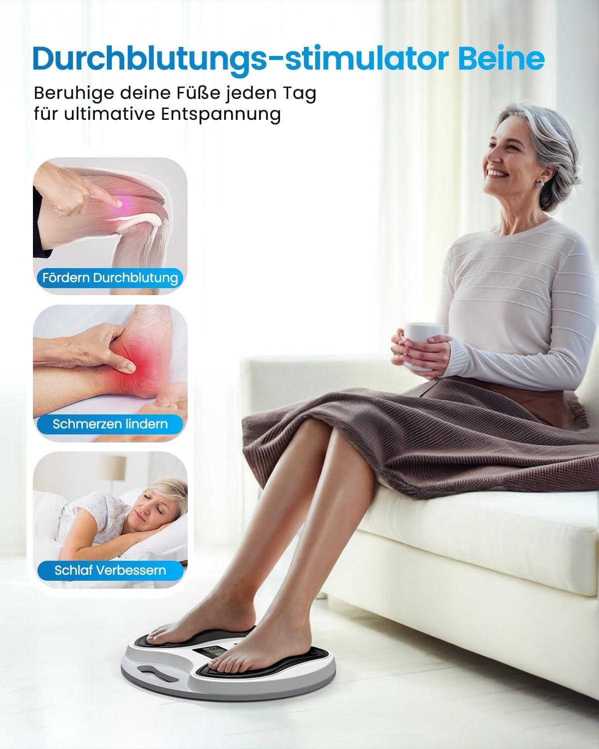 Dancespot TENS & EMS voetmassageapparaat voor doorbloeding - Ivoor