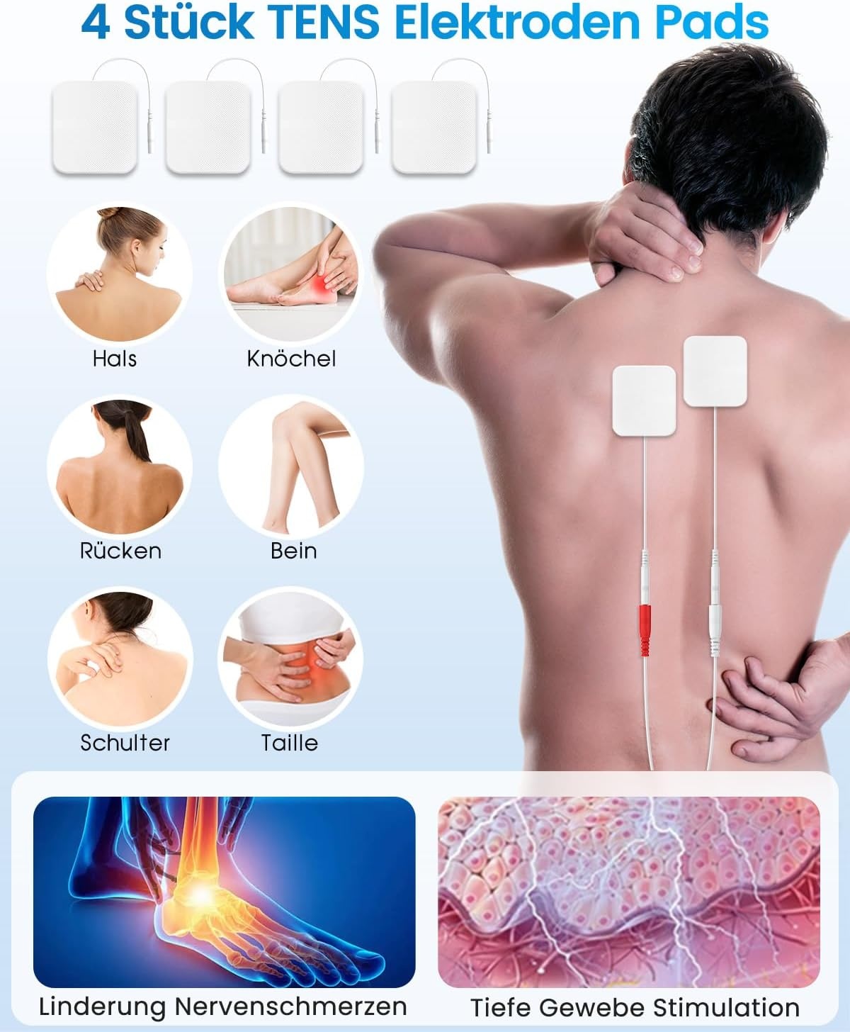 Dancespot TENS & EMS voetmassageapparaat voor doorbloeding - Ivoor