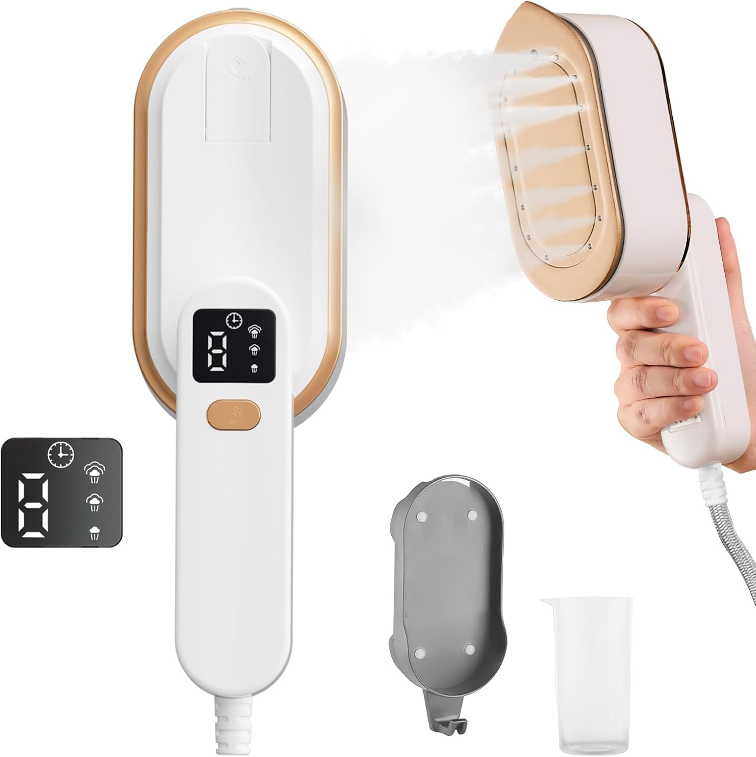 Krachtige Handstoomstrijkijzer 2000W - 180° Draaibaar - Grijs