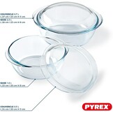 Pyrex 4-in-1 Ovenschaalset - Borosilicaatglas - 2-delig (1.6L en 2.3L)